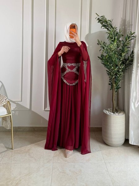 فستان برغندي