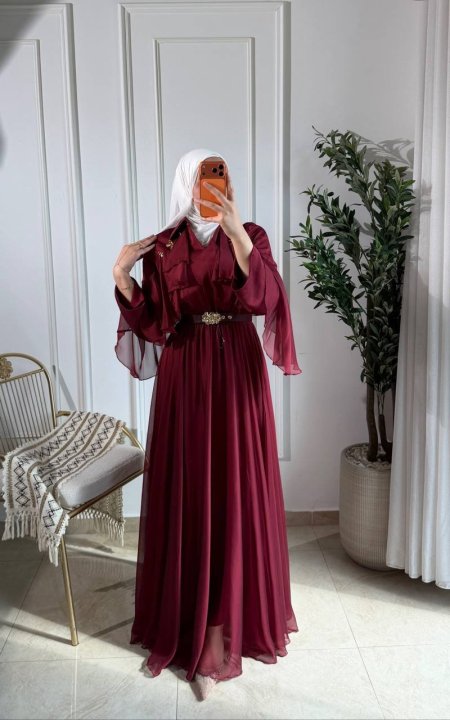 فستان برغندي