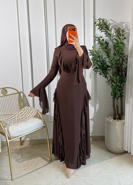 فستان بني