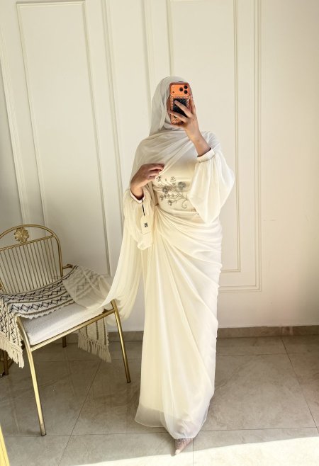 فستان moda zahrada ايفوري