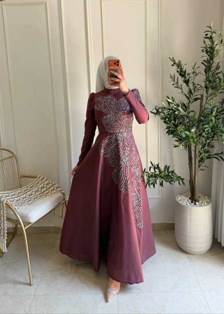 فستان  خمري